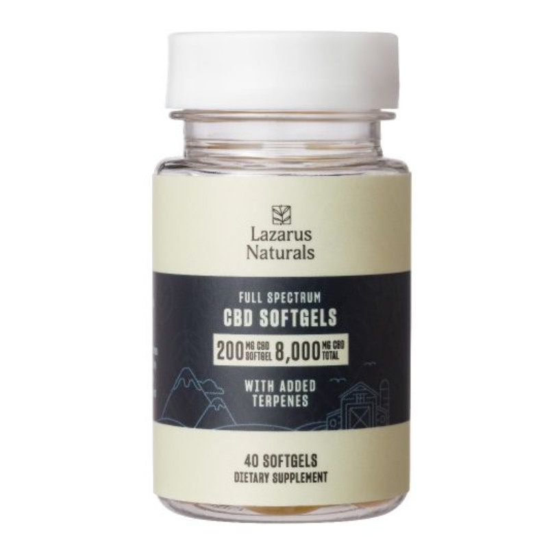 lazarus naturals cbd 200mg softgels 40 count