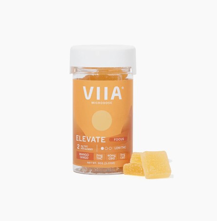 viia mango tango elevate thc+cbg gummies 2mg