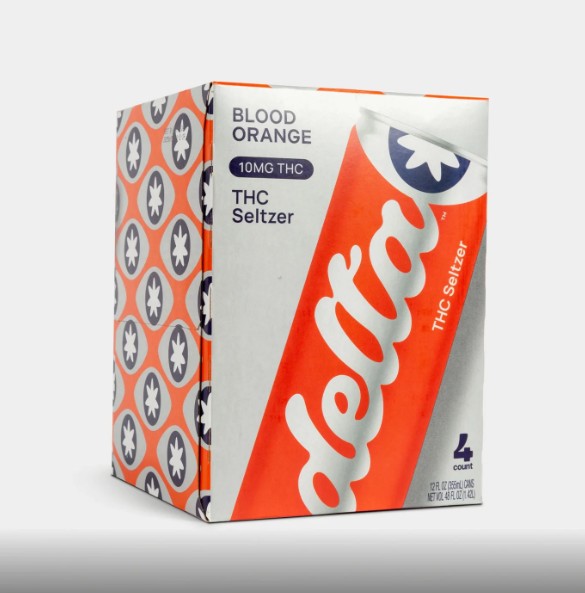 delta blood orange cannabis water 10mg 4 pack