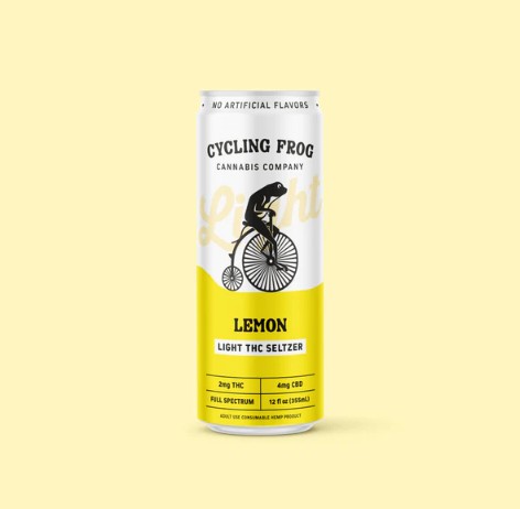 cycling frog lemon light thc+cbd seltzer 2mg single