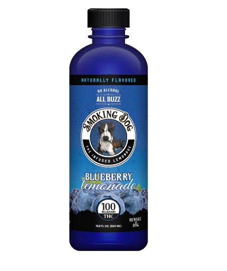 smoking dog thc lemonade blueberry 100mg