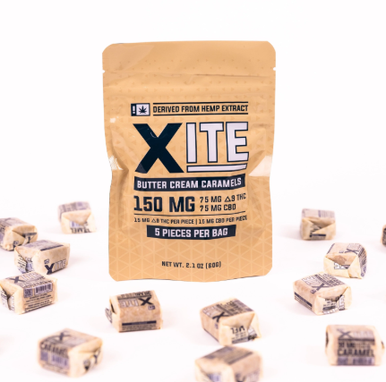 xite d9+cbd butter cream caramel 150mg