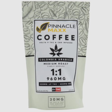 pinnacle hemp maxx coffee 1:1 thc 960mg