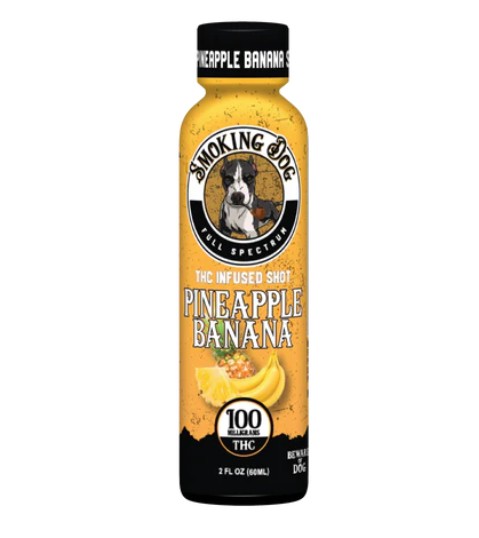 smoking dog thc shot pineapple banana 100mg
