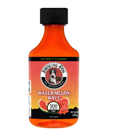 smoking dog thc syrup watermelon wave 500mg