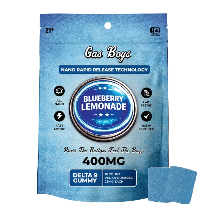 change to new bags gas boys blueberry lemonade delta 9 gummy 400mg