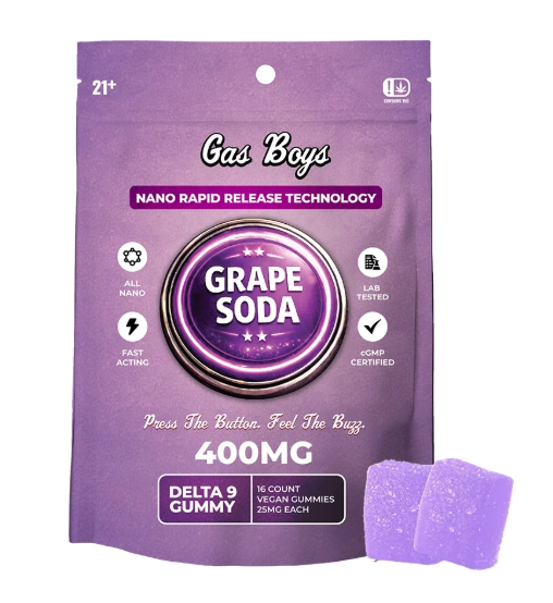 gas boys grape soda delta 9 gummy 400mg