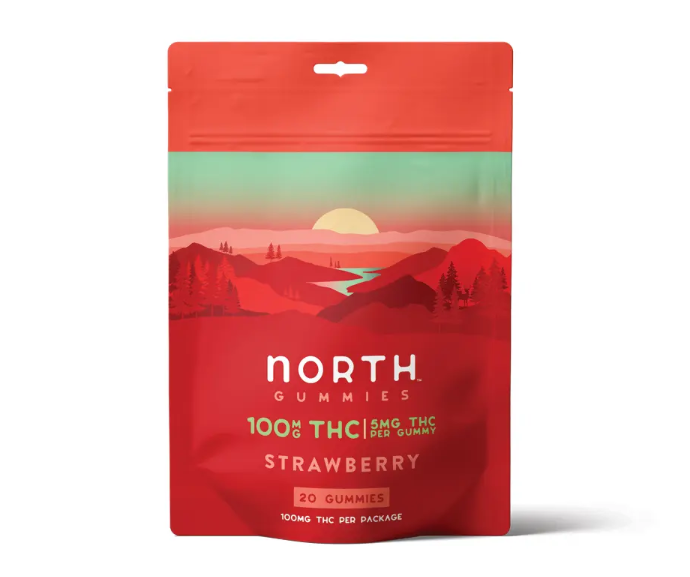 north canna co. thc gummies strawberry 100mg