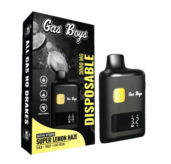 gas boys super lemon haze thca+thcp+cbd dispo 3000mg