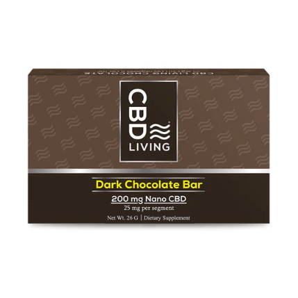 cbd living nano cbd chocolate bar dark chocolate 200mg
