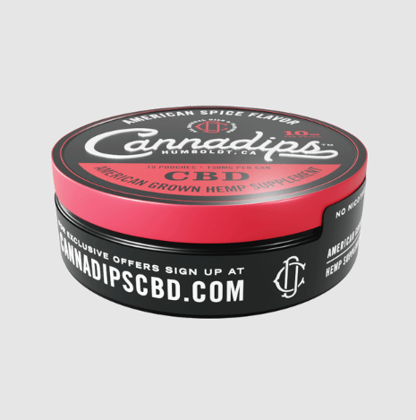 cannadips cbd infused pouches fresh wintergreen 150mg (copy)