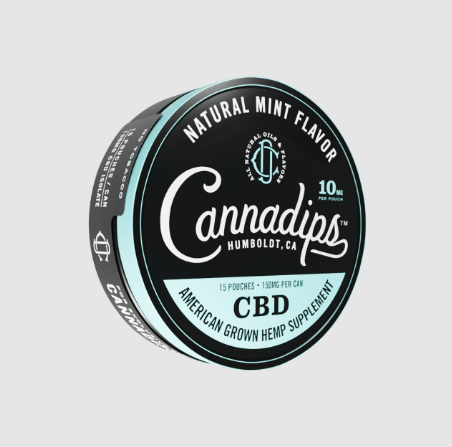 cannadips cbd infused pouches fresh wintergreen 150mg