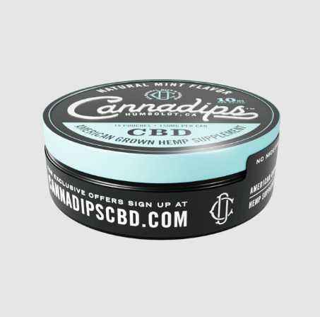cannadips cbd infused pouches fresh wintergreen 150mg