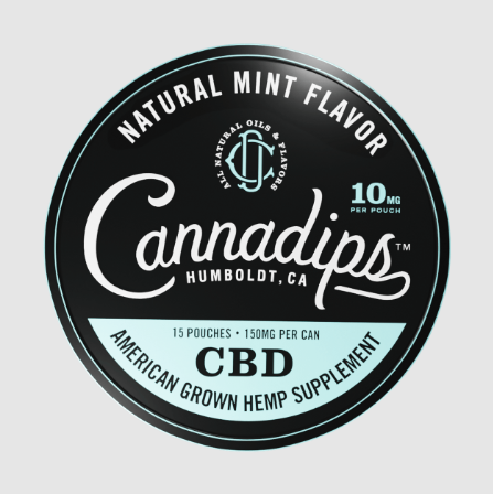 cannadips cbd infused pouches fresh wintergreen 150mg