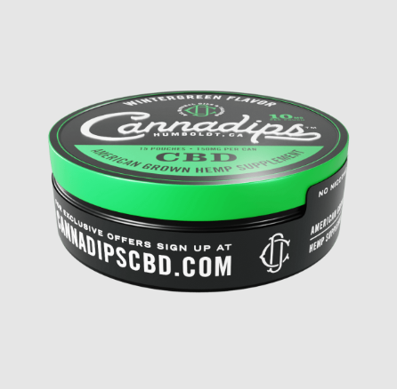 cannadips cbd infused pouches fresh wintergreen 150mg
