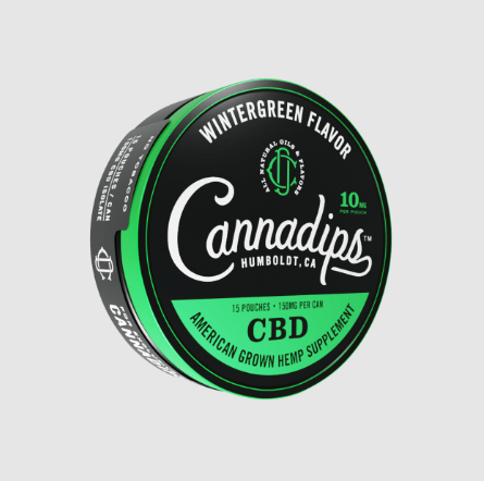 cannadips cbd infused pouches fresh wintergreen 150mg