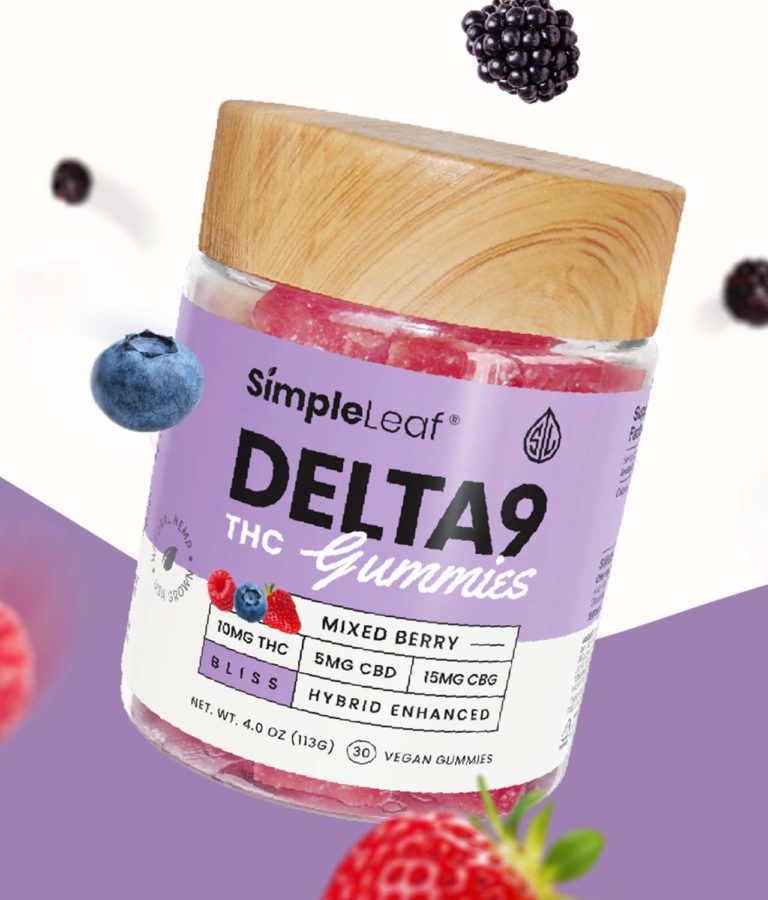 simple leaf blueberry raspberry d9+cbd+cbg gummies (copy)