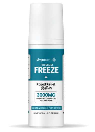 simple leaf rapid relief cbd+cbg roll on 3000mg