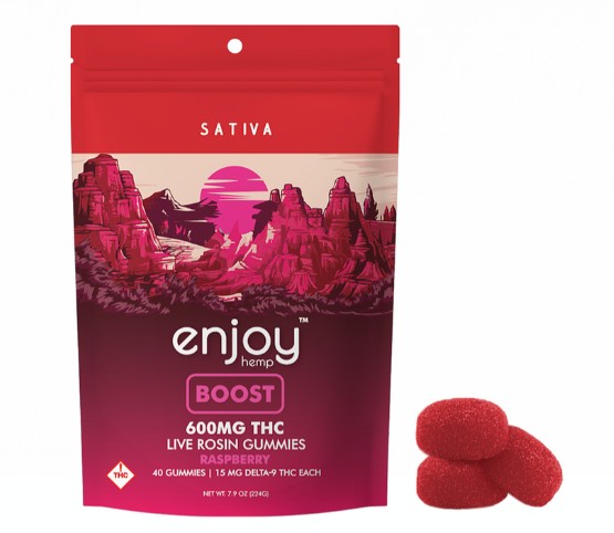 enjoy hemp raspberry boost thc gummies 600mg