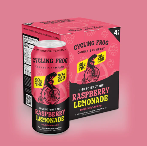 cycling frog raspberry lemonade thc+cbd 50mg single can