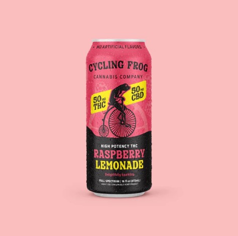 cycling frog raspberry lemonade thc+cbd 50mg single can