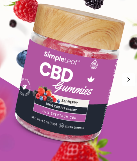simple leaf zenberry cbd gummies 50mg