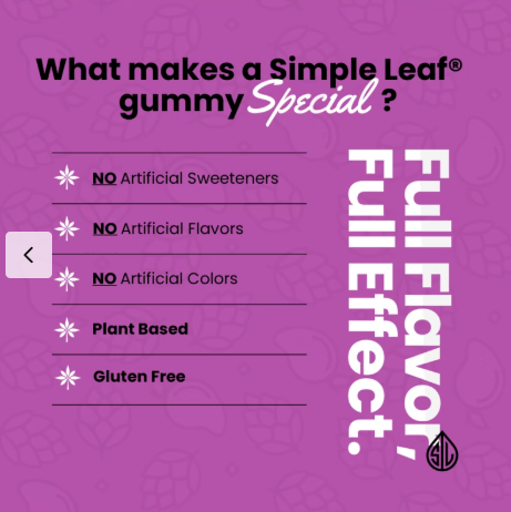 simple leaf zenberry cbd gummies 50mg