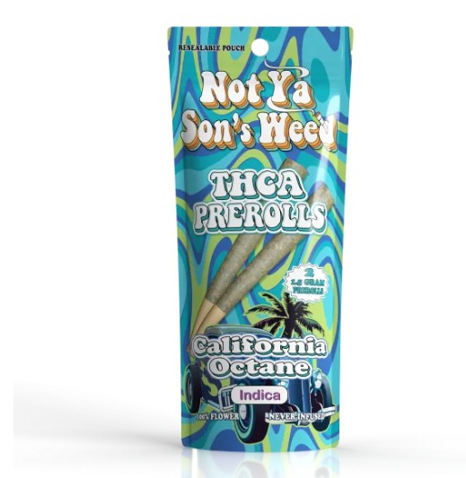 not ya son's weed california octane thca pre roll 1.5g 2 pack