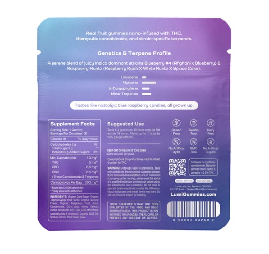 lumi sour caramel apple kush d9 thc terpene gummies 300mg (copy)