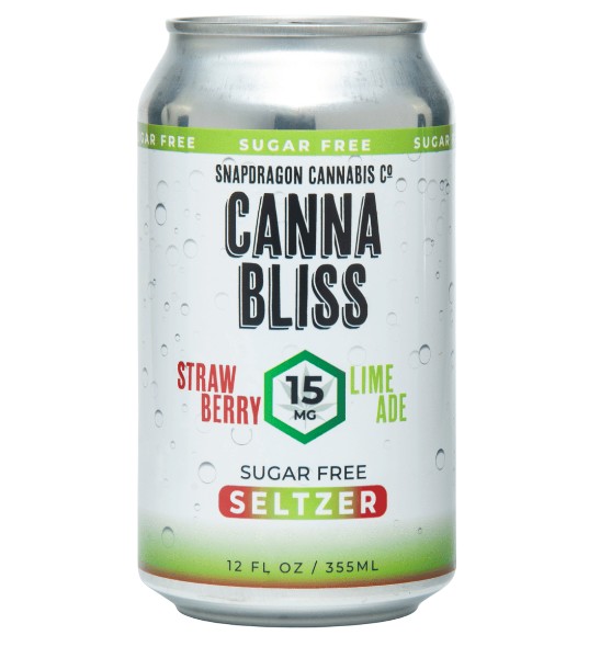canna bliss sugar free blood orange seltzer thc 30mg single (copy)
