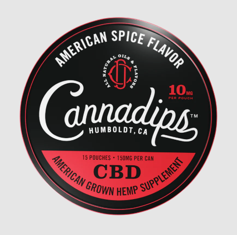 cannadips tangy citrus cbd infused pouches 150mg (copy)