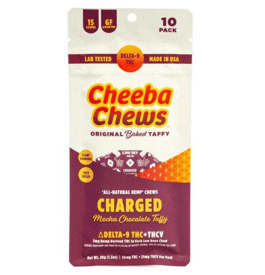 cheeba chews mocha chocolate taffy thcv+thc 50mg