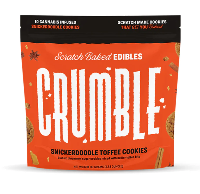 crumble snickerdooodle toffee cookies thc 100mg