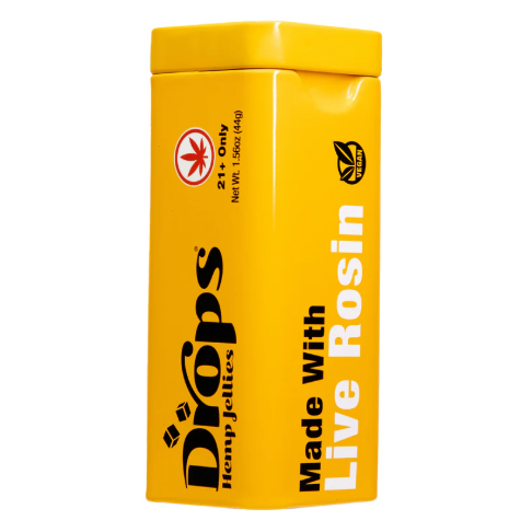 Drops Active Lemon Live Rosin Jellies THC 100mg