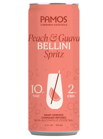 pamos spirit reserve peach & guava bellini thc 10mg