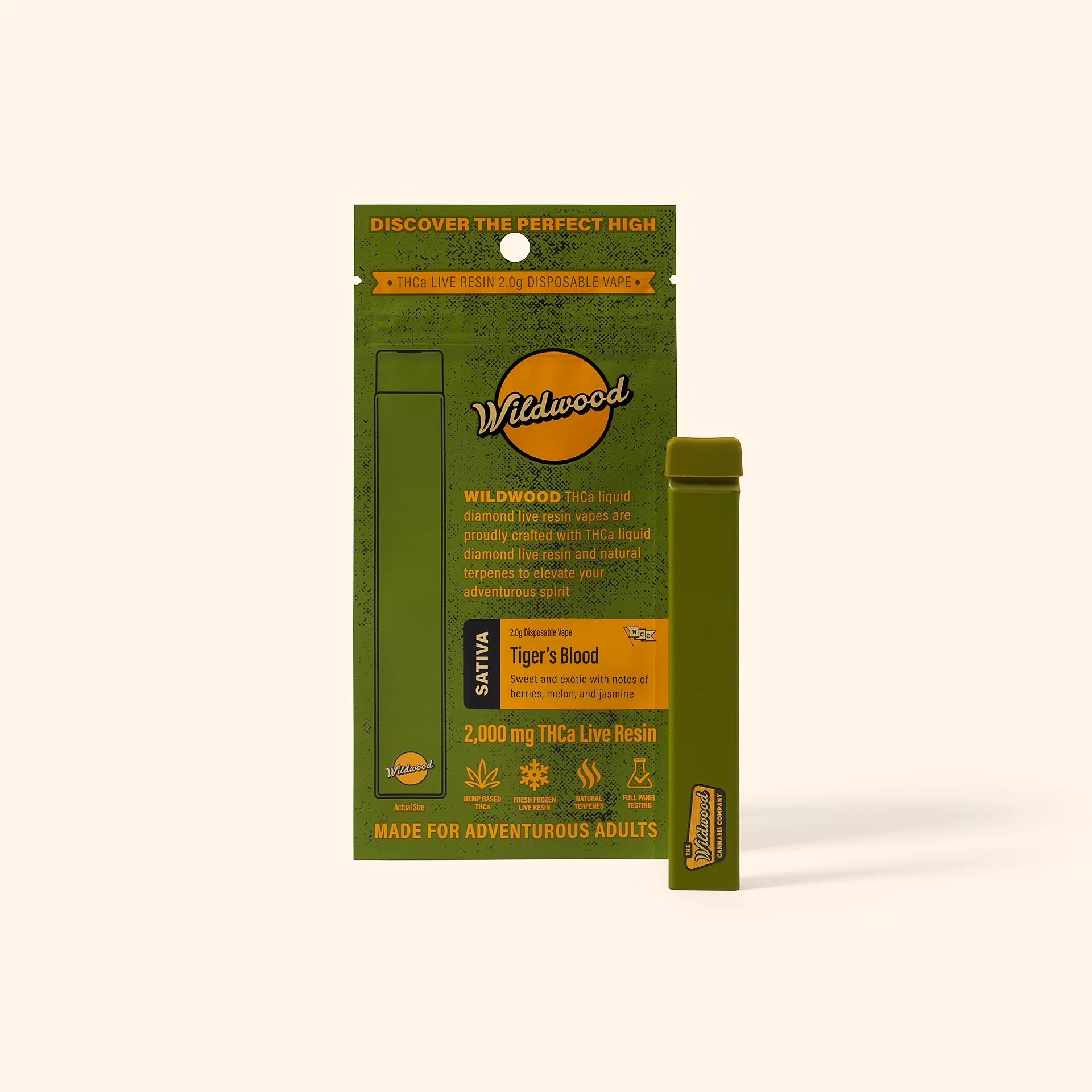 wildwood tiger's blood liquid diamond live resin thca 2g