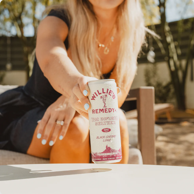 willie's remedy black cherry lime infused seltzer thc 5mg