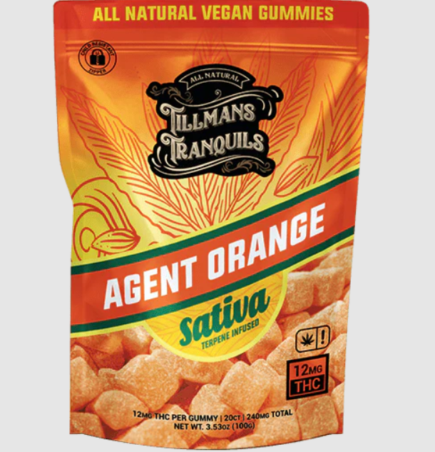 tillman's tranquils agent orange delta 9 thc gummies 240mg