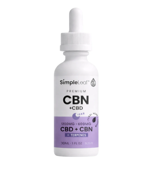 simple leaf broad spectrum cbn+cbd+terpenes oil 1800mg