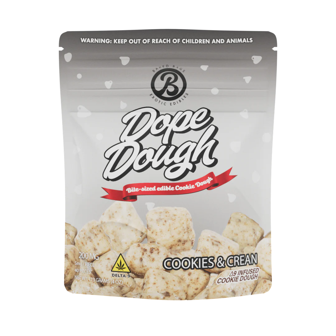 dope dough cookies & cream thc 200mg