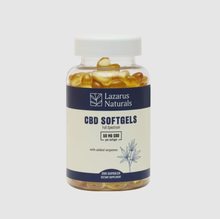 lazarus naturals cbd 50mg softgels 40 count