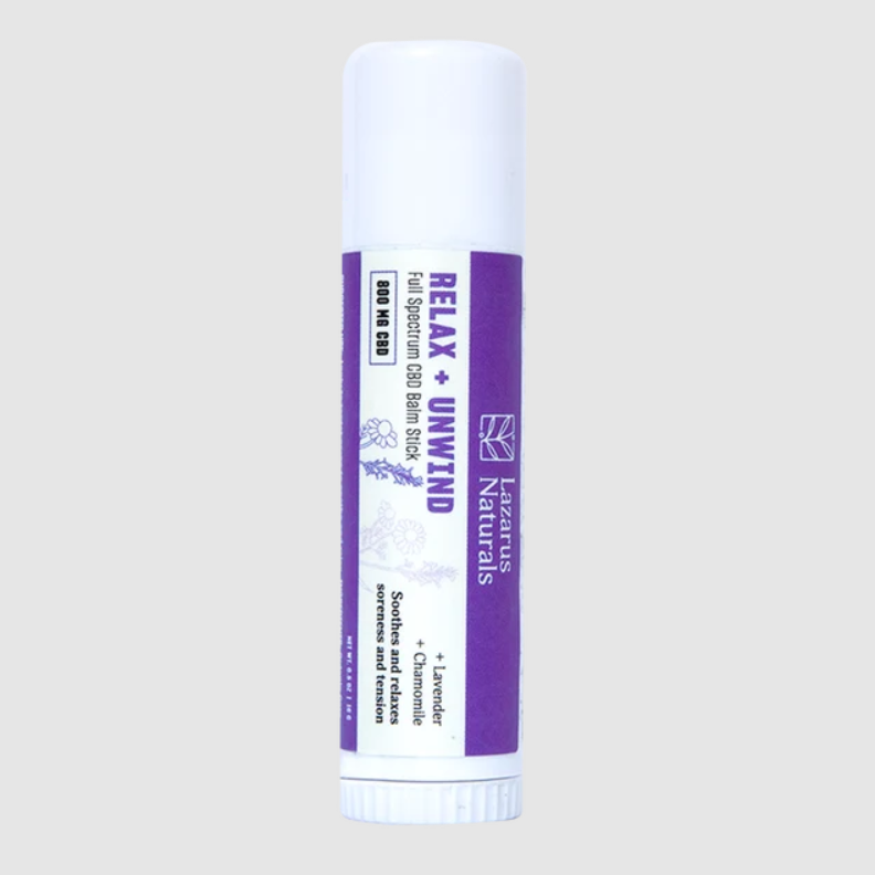 lazarus naturals relax + unwind cbd balm stick 3600mg (copy)